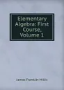 Elementary Algebra: First Course, Volume 1 - James Franklin Millis