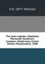 The town register: bAshland, Plymouth, Sandwich, Campton, Holderness, Center Harbor, Moultonboro. 1908 - H E. 1877- Mitchell