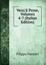 Versi E Prose, Volumes 4-7 (Italian Edition) - Filippo Pananti