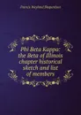 Phi Beta Kappa: the Beta of Illinois chapter historical sketch and list of members - Francis Wayland Shepardson