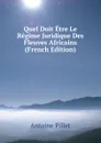 Quel Doit Etre Le Regime Juridique Des Fleuves Africains (French Edition) - Antoine Pillet