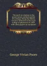 The earth in relation to the preservation and destruction of contagia: being the Milroy lectures delivered at the royal college of physicians in 1899, with other papers on sanitation - George Vivian Poore