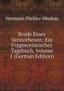 Briefe Eines Verstorbenen: Ein Fragmentarisches Tagebuch, Volume 1 (German Edition) - Hermann Pückler-Muskau