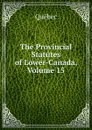 The Provincial Statutes of Lower-Canada, Volume 15 - Québec