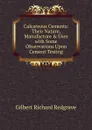 Calcareous Cements: Their Nature, Manufacture . Uses with Some Observations Upon Cement Testing - Gilbert Richard Redgrave