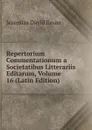 Repertorium Commentationum a Societatibus Litterariis Editarum, Volume 16 (Latin Edition) - Jeremias David Reuss
