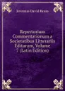 Repertorium Commentationum a Societatibus Litterariis Editarum, Volume 7 (Latin Edition) - Jeremias David Reuss