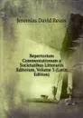Repertorium Commentationum a Societatibus Litterariis Editorum, Volume 3 (Latin Edition) - Jeremias David Reuss