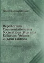 Repertorium Commentationum a Societatibus Litterariis Editarum, Volume 2 (Latin Edition) - Jeremias David Reuss