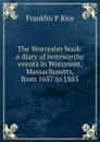 The Worcester book: a diary of noteworthy events in Worcester, Massachusetts, from 1657 to 1883 - Franklin P Rice