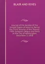 Journal of the Senate of the United States of America, Being the Third Session of the Twenty-Fifth Congress, Begun and Held at the City of Washington, December 3, 1838 - Blair And Rives