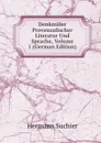 Denkmaler Provenzalischer Literatur Und Sprache, Volume 1 (German Edition) - Hermann Suchier