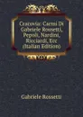 Cracovia: Carmi Di Gabriele Rossetti, Pepoli, Nardini, Ricciardi, Ecc (Italian Edition) - Gabriele Rossetti