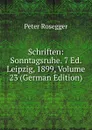 Schriften: Sonntagsruhe. 7 Ed. Leipzig, 1899, Volume 23 (German Edition) - P. Rosegger