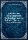 Epistola De Balaenopteris Quibusdam Ventre Sulcato Distinctis . (Latin Edition) - Friedrich Christian Rosenthal