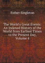 The World.s Great Events: An Indexed History of the World from Earliest Times to the Present Day, Volume 4 - Esther Singleton