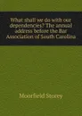 What shall we do with our dependencies. The annual address before the Bar Association of South Carolina - Moorfield Storey