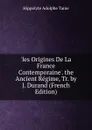 .les Origines De La France Contemporaine.. the Ancient Regime, Tr. by J. Durand (French Edition) - Hippolyte Adolphe Taine