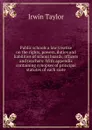 Public schools a law treatise on the rights, powers, duties and liabilities of school boards, officers and teachers: With appendix containing synopses of principal statutes of each state - Irwin Taylor