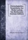 Chronologisches Verzeichniss Der Werke Ludwig Van Beethovens (German Edition) - Alexander Wheelock Thayer