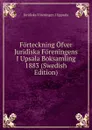 Forteckning Ofver Juridiska Foreningens I Upsala Boksamling 1883 (Swedish Edition) - Juridiska Föreningen I Uppsala