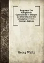 Programm Des Koniglichen Gymnasiums in Ehingen Zu Dem Schlusse Des Schuljahrs 1872-73 . (German Edition) - Georg Waitz