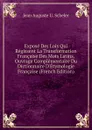 Expose Des Lois Qui Regissent La Transformation Francaise Des Mots Latins. Ouvrage Complementaire Du Dictionnaire D.Etymologie Francaise (French Edition) - Jean Auguste U. Scheler