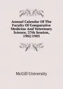 Annual Calendar Of The Faculty Of Comparative Medicine And Veterinary Science, 37th Session, 1902/1903 - McGill University