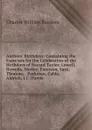 Authors. Birthdays: Containing the Exercises for the Celebration of the Birthdays of Bayard Taylor, Lowell, Howells, Motley, Emerson, Saxe, Thoreau, . Parkman, Cable, Aldrich, J.C. Harris - Charles William Bardeen