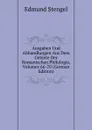 Ausgaben Und Abhandlungen Aus Dem Gebiete Der Romanischen Philologie, Volumes 66-70 (German Edition) - Edmund Stengel