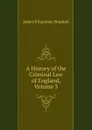 A History of the Criminal Law of England. Volume 3 - Stephen James Fitzjames