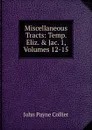 Miscellaneous Tracts: Temp. Eliz. . Jac. 1, Volumes 12-15 - John Payne Collier