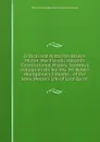 Critical and Historical Essays: Milton. Machiavelli. Hallam.s Constitutional History. Southey.s Colloquies On Society. Mr. Robert Montgomery.s Poems. . of the Jews. Moore.s Life of Lord Byron. - Baron Thomas Babington Macaula Macaulay
