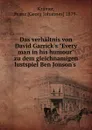 Das verhaltnis von David Garrick.s 