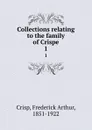 Collections relating to the family of Crispe. 1 - Frederick Arthur Crisp