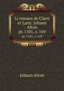 Li romans de Claris et Laris: Johann Alton. pt. 1101, v. 169 - Johann Alton