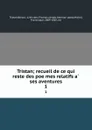 Tristan; recueil de ce qui reste des poemes relatifs a ses aventures. 1 - Béroul Tristan