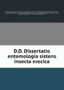 D.D. Dissertatio entomologia sistens insecta svecica - Carl Peter Thunberg