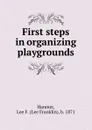 First steps in organizing playgrounds - Lee Franklin Hanmer