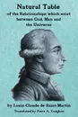 Natural Table. Natural Table of Correspondences Which Exist Between God, Man and the Universe - Piers A Vaughan, Louis-Claude de Saint-Martin