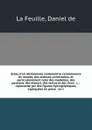 Essay d'un dictionnaire contenant la connoissance du monde, des sciences universelles, et particulierement celle des medailles, des passions, des moeurs, des vertus et des vices, &c. ; represente par des figures hyerogliphiques, expliquees en pros... - Daniel de La Feuille