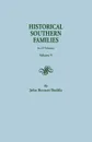 Historical Southern Families. in 23 Volumes. Volume V - John Bennett Boddie
