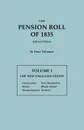 The Pension Roll of 1835. In Four Volumes.  Volume I. The New England States: Connecticut, Maine, Massachusetts, New Hampshire, Rhode Island, Vermont - U.S. Department of War