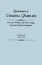 Genealogies of Virginia Families from the William and Mary College Quarterly Historical Magazine. In Five Volumes. Volume II. Cobb - Hay - Virginia
