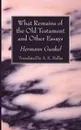 What Remains of the Old Testament and Other Essays - Hermann Gunkel, A. K. Dallas