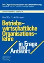 Betriebswirtschaftliche Organisationslehre in Frage und Antwort - Friedrich Hoffmann