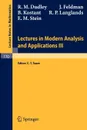 Lectures in Modern Analysis and Applications III - R. M. Dudley, J. Feldman