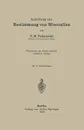 Anleitung Zur Bestimmung Von Mineralien - N. M. Fedorowski