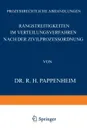 Rangstreitigkeiten Im Verteilungsverfahren Nach Der Zivilprozessordnung - R. H. Pappenglishheim, J. Goldschmidt