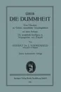 Uber Die Dummheit - Leopold Loewenfeld